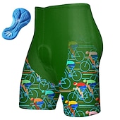 billiga Shorts, tights och byxor för män-Herr Cykelshorts Cykel Vadderade shorts Underdelar Bergscykling Vägcykling sporter Grafisk 3D Tablett Andningsfunktion Snabb tork Fuktabsorberande Svart Gul Polyester Elastan Kläder Cykelkläder