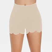 abordables Culottes-Femme Mince Short Mode Court Plein Contrôle du Ventre Lifting des fesses Confort Haute élasticité Casual Quotidien Noir Blanche Beige Slim