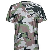 abordables Maillots pour hommes-Homme Maillot de descente Manche Courte Noir Vert Véronèse Rouge Graphic camouflage Vélo Maillot Respirable Séchage rapide Polyester Des sports Graphic camouflage Vêtement Tenue