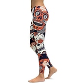 abordables Fondos-Retro Antiguo Punk y gótico Años 70 Polainas Pantalones de entrenamiento Calavera Cráneos Mujer Víspera de Todos los Santos Carnaval Mascarada Fiesta / Noche Despedida de Soltera Adulto Pantalones