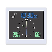 お買い得  家庭用器具-創造的な防水サイレント時計浴室電子壁時計温度湿度クロノメーターと吸盤キッチン防湿タイマー