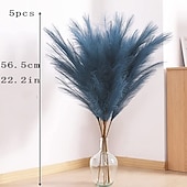 cheap Artificial Plants &amp; Flowers-5pcs Wedding Mini Pampas Reed Grass INS Wind Simulated Flower Factory Home Decoration Wholesale Artificial Flowers