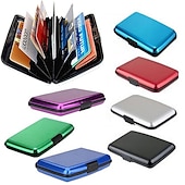 お買い得  カードホルダーとケース-ポケットビジネスIDクレジットカードウォレットホルダーケース アルミニウムメタル メンズ防水ビジネスIDクレジットカードウォレット プラスチックポーチ