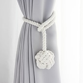 cheap Curtain Accessories-Rope Curtain Tassel Tie Backs Curtain Fringe Tiebacks Holdbacks Window Drapes Curtain Strap Buckle Holder Window Decorative Accessories