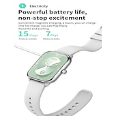 abordables Montres connectées-LIGE BW0449 Montre intelligente 1.9 pouce Smartwatch Montre Connectée Bluetooth Podomètre Rappel d&#039;Appel Moniteur de Fréquence Cardiaque Compatible avec Android iOS Femme Hommes Mode Mains-Libres