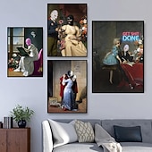 baratos Até 30 $-cartazes de pintura em tela vintage artista mascarado criss bellini impressão obras de arte para casa parede sala de estar decoração imagem cuadros