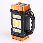 お買い得  戦術的な懐中電灯-ハンドル付き多機能ソーラーLED+コブライト1個、夜間の屋外キャンプ安全緊急用USB充電防水。