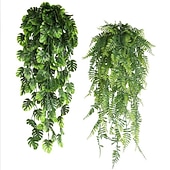 お買い得  人工植物と緑-人工植物プラスチックモダン現代壁の花 1 ピース結婚式の装飾