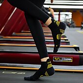 abordables calcetines de hombre-Hombre 1 Par Calcetín Calcetas Calcetines Antideslizantes Calcetines para correr Negro Azul Marino Color Rayas Primavera, Otoño, Invierno, Verano