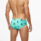 economico Costumi da Bagno per Uomini-Per uomo Costumi da bagno Slip da bagno Floreale Tropicale Spiaggia Piscina Per sport Essenziale Nero Bianco