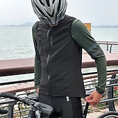 tanie Kurtki i kamizelki męskie-Męskie Kurtka rowerowa Kamizelka rowerowa Koszulka zjazdowa Jednokolorowe Bez rękawów Rower Kamizelka Wiatrówki Dżersej z 3 tylnymi kieszeniami Kolarstwo górskie Kolarstwie szosowym Odporność na