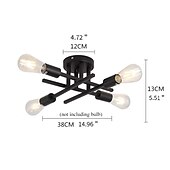 cheap Ceiling Lights-LED Ceiling Light 4-Light 38 cm Nordic Style Chandelier Sputnik Design Metal Artistic Style Industrial Painted Finishes Kitchen Bedroom Kids Room Lights Warm White 110-240V