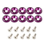 economico Attrezzi per riparazione auto-10pcs alluminio m6 x 20 modifica styling auto parafango rondella targa bulloni decorazione auto