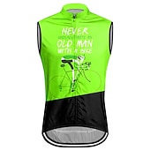 economico Giacche e gilet da uomo-Per uomo Gilet da ciclismo Maglia da Ciclismo Grafico Lettere &amp; Numeri Divertente Senza Maniche Bicicletta Gilet / Panciotto Top con 3 tasche posteriori Mountain Bike MTB Ciclismo su strada