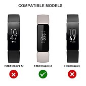 baratos Pulseiras de relógio Fitbit-3 pacotes Pulseira de Smartwatch Compatível com Fitbit Inspire 3 Inspire 2 / Inspire HR / Inspire Silicone Relógio inteligente Alça Impermeável Ajustável Mulheres Homens Pulseira Esportiva