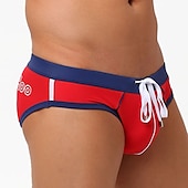 billiga Herrarnas simshorts-Herr Badkläder Badshorts Shorts Simkort Färgblock Komfort Andningsfunktion Utomhus Dagligen Utekväll Sport Hawaiisk Rubinrött Blå