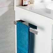abordables Barres repose-serviettes-porte-serviettes adhésif, porte-serviettes en acier inoxydable fixé au mur, porte-serviettes de salle de bain 35cm, porte-serviettes pour le bain