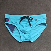 billiga Herrarnas simshorts-Herr Badkläder Badshorts Shorts Simkort Färgblock Komfort Andningsfunktion Utomhus Dagligen Utekväll Sport Hawaiisk Rubinrött Blå