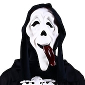 お買い得  アクセサリー-Ghostface マスク悪魔ゴーストコスプレ衣装ラテックスホラーマスクゴーストフェイススクリームヘルメット不気味なハロウィーンパーティー仮面舞踏会小道具マルディグラ