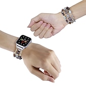 economico Cinturini per Apple Watch-Braccialetto di gioielli Compatibile con Cinturino dell&#039;Apple Watch 38mm 40mm 41mm 42mm 44mm 45mm 49mm Da donna Con perline Due toni Perline Cinturino di ricambio per iwatch Series Ultra 8 7 6 5 4 3