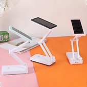 abordables Lámparas de escritorio-lámpara de mesa plegable solar regulable táctil lámpara de escritorio lámpara de mesa de protección ocular lámpara de mesa recargable solar portátil carga usb solar