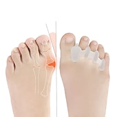 cheap Bunion Corrector-Silicone Thong Sandal Toe Flip Big Toe Spreader Cushion Bunion Pads Hard Silicone Toe Finger Separator 3 Hole Hallux Valgus Orthopedic Spacers Bunion Overlapping Hammer Foot Corrector