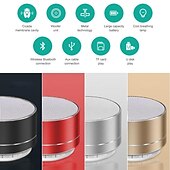 halpa Kaiuttimet-a10 langaton bluetooth kaiutin pieni teräsase subwoofer kannettava mini lahjakortti u disk tf ulkoilu