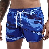 abordables short de bain homme-Homme Maillots de Bain short de bain Short de bain Short Imprimer Camouflage Confort Respirable Extérieur du quotidien Sortie Sportif Hawaïen Vert Claire Bleu