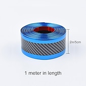 cheap Decoration Strips-3Pcs Car Threshold Anti-stepping/Scratching Door Decor Bump Sticker Blue 1 Meter