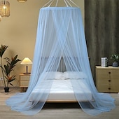 economico Baldacchini e tende da letto-Letto a baldacchino con zanzariera con piano principessa facile da installare, adatto per letti king size per adulti e bambini