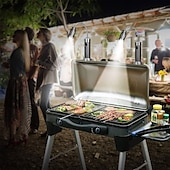 cheap Camping Lights-2pcs Barbecue Grill Light Magnetic Base Super-Bright LED BBQ Lights Outdoor 360 Degree Flexible Gooseneck Barbecue Light Adjustable Battery