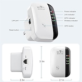 economico Router wireless-1pc wifi extender wifi range extender, ripetitore internet wireless, ripetitore di segnale fino a 2640sq. ft e 25 dispositivi, amplificatore a lungo raggio con porta Ethernet, configurazione a 1 tocco, punto di accesso