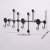 cheap Metal Wall Decor-1pc Punch-free Entry Doorway Key Hook, Wall Mounted Coat Hook, Metal Coat Rack For Clothes Hat Key Towel And Bag