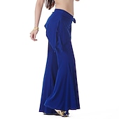 economico Abbigliamento danza del ventre-Danza del ventre Pantaloni Colore Puro Con balze Per donna Addestramento Cotone leggero