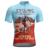 cheap Men's Jerseys-Men's Cycling Jersey Graphic Letter &amp; Number Funny Short Sleeve Bike Jersey Top with 3 Rear Pockets Mountain Bike MTB Road Bike Cycling Quick Dry Reflective Strips Back Pocket Moisture Wicking Sports