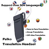 זול אוזניות אלחוטיות אמיתיות TWS-Peiko Language Translator אוזניות חכמות תומכות ב-32 שפות &amp;אמפר; מתרגם קולי מקוון 44 מבטא בזמן אמת תומך ב-11 שפות תרגום קול לא מקוון, עם חיבור bt אוזניות בודדות