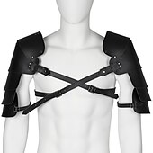 Paire De Gants Gothiques En Métal Noir - Armure Médiavale Pour Cosplay, Halloween, Adulte Standard - 2