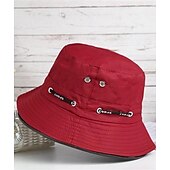 preiswerte Herrenhüte-Herren Sonnenhut Angelhut Unisex Boonie Hut Wanderhut schwarz Wein Polyester Reise Strand Outdoor Urlaub schlicht UV Sonnenschutz Sonnencreme faltbar