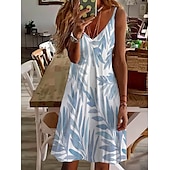 ieftine Rochii Art&amp;Design-Pentru femei Rochie Mini Rochie casual Rochie Mini Rochie de Vară Rochie de vară Stilat Sexy Casual În aer liber Vacanță Zilnic Fit regulat Gradient de culoare Fără manșon În V Negru și Alb Negru