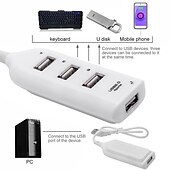 cheap USB Hubs-Micro USB Hub 2.0 Multi USB Port 4 Ports Hub USB High Speed HUb USB Splitter For PC Computer Accessories