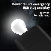 economico Lampadine LED a sfera-luce notturna portatile mini usb protezione per gli occhi, luce di emergenza luce di alimentazione mobile, luci usb di notte lampadina plug-in per camera da letto, bagno, asilo nido, corridoio,
