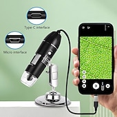 cheap Microscopes &amp; Endoscopes-500X 1000X 1600X Digital Microscope Camera 3in1 Type-C USB Portable Electronic Microscope For Soldering LED Magnifier For Cell Phone Repair