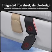 preiswerte Ablagefächer fürs Auto-Auto-Sonnenblenden-Brillenhalter - Magnetischer Leder-Brillenclip und Ticketkartenhalter Auto-Sonnenblenden-Zubehör