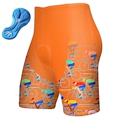 billiga Shorts, tights och byxor för män-Herr Cykelshorts Cykel Vadderade shorts Underdelar Bergscykling Vägcykling sporter Grafisk 3D Tablett Andningsfunktion Snabb tork Fuktabsorberande Svart Gul Polyester Elastan Kläder Cykelkläder