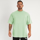 economico T-shirt e Canottiere da Corsa-Per uomo Maglia da palestra Camicia da allenamento T-shirt da corsa Manica corta Superiore Sportivo Athleisure Autunno Cotone Traspirante Morbido Effetto sauna Pallacanestro Jogging Addestramento