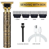 cheap Hair Removal-Hair Clippers for Men oupool Professional Cordless Hair Trimmer - Electric T-Blade Beard Trimmer Shaver Edgers Zero Gapped Mens Grooming Kit Rechargeable LCD Hair Cutting Kit - Gifts for Men(Gold)