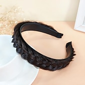 cheap Hair Styling Accessories-Fashion Synthetic Fishbone Braid Wig Twist Braid Headband Hairpin Hair Accessories For Women Daily Wear Party