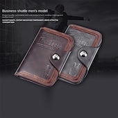 Недорогие визитницы и футляры-Новый мужской кошелек для кредитных карт из кожи короткий мужской кошелек с карманом для монет держатель карт три сложения мужская клеш-денежная сумка монетницы