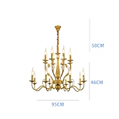 economico Modello a candelabro-lampada a sospensione a led 6/12/16 luci lampada a sospensione fattoria rustico industriale ferro candela plafoniera per sala da pranzo apparecchio di illuminazione candela appesa lampada a