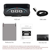 Недорогие Дисплей на лобовое стекло-obd2 gps автомобильный проектор m8 миль/ч км/ч авто hud спидометр лобовое стекло 3,5 &#039;&#039;размер экрана hd автомобильный проекционный дисплей сигнализация аксессуары